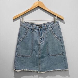 QUEENSHOP Blue Jean Skirt Medium